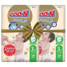 Трусики-підгузки Goo.N Premium Soft Розмір 3M, 7-12 кг 100 од (F1010101-156-2)