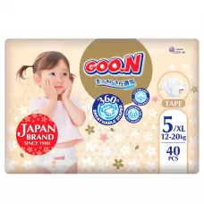 Підгузки Goo.N Premium Soft Розмір 5XL, 12-20 кг 40 од (F1010101-150)