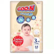 Підгузки Goo.N Premium Soft Розмір 3M, 5-9 кг 64 од (F1010101-154)