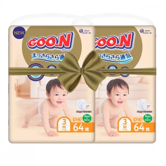 Підгузки Goo.N Premium Soft Розмір 3M, 7-12 кг 128 од (863224-2)