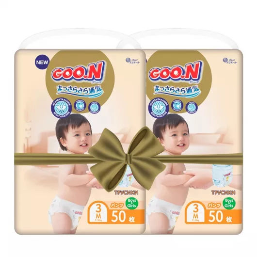 Трусики-підгузки Goo.N Premium Soft Розмір 3M, 7-12 кг 100 од (863227-2)