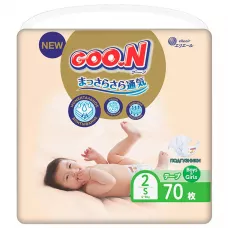 Підгузки Goo.N Premium Soft Розмір 2S, 4-8 кг 70 од (863223)