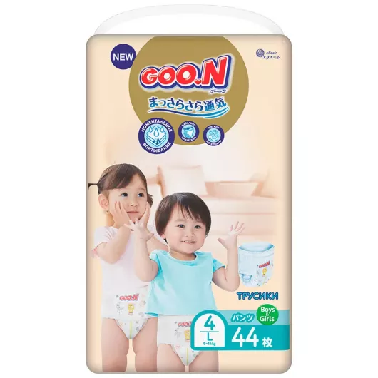 Трусики-підгузки Goo.N Premium Soft Розмір 4L, 9-14 кг 44 од (863228)
