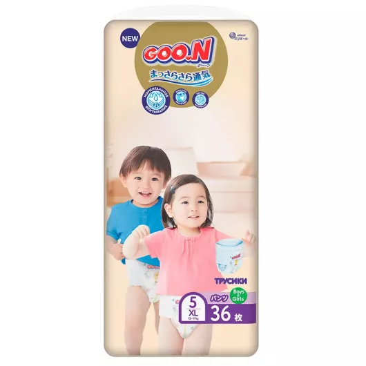 Трусики-підгузки Goo.N Premium Soft Розмір 5XL, 12-17 кг 36 од (863229)